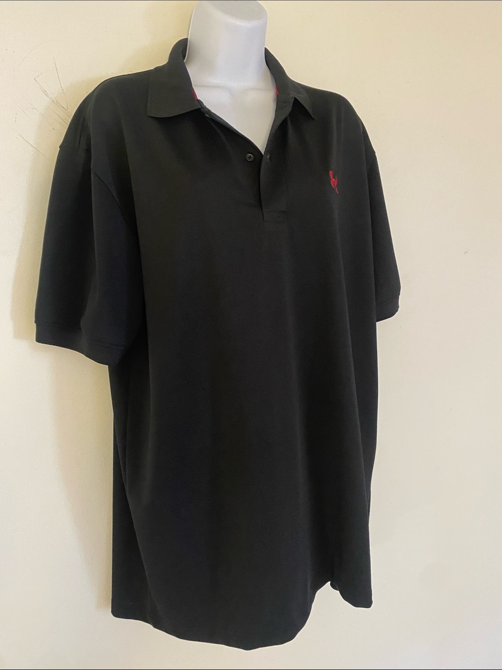 Under Armour Black Polo with Red Logo Accent